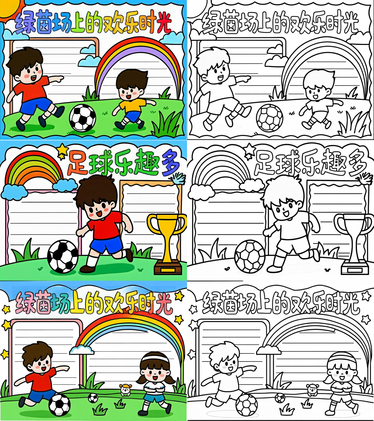 足球手抄报绘画(足球手抄报绘画简单又漂亮)